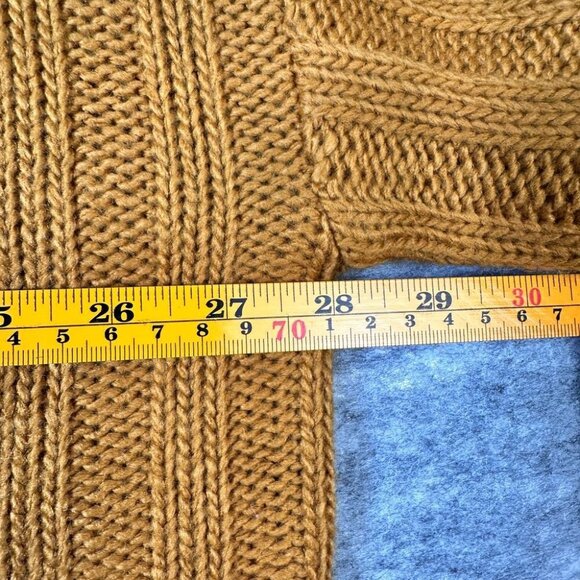 Womens XXL Arizona Jean Co Mustard Yellow Ribbed Turtleneck Sweater Chunky Knit - Picture 3 of 5